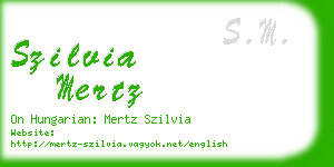 szilvia mertz business card